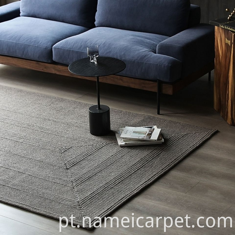 Wool Braided Living Room Rug Carpet